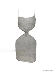 Twisted Cutout Crochet Mini Dress Mini Dresses