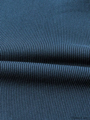 V Neck Ribbed Knit Long Sleeve Mini Dress Mini Dresses