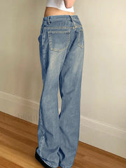 Vintage Blue Wash Boyfriend Jeans Boyfriend Jeans