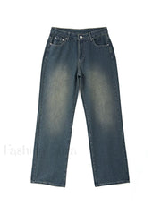 Vintage Blue Wash Boyfriend Jeans Boyfriend Jeans