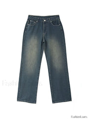 Vintage Blue Wash Boyfriend Jeans Boyfriend Jeans