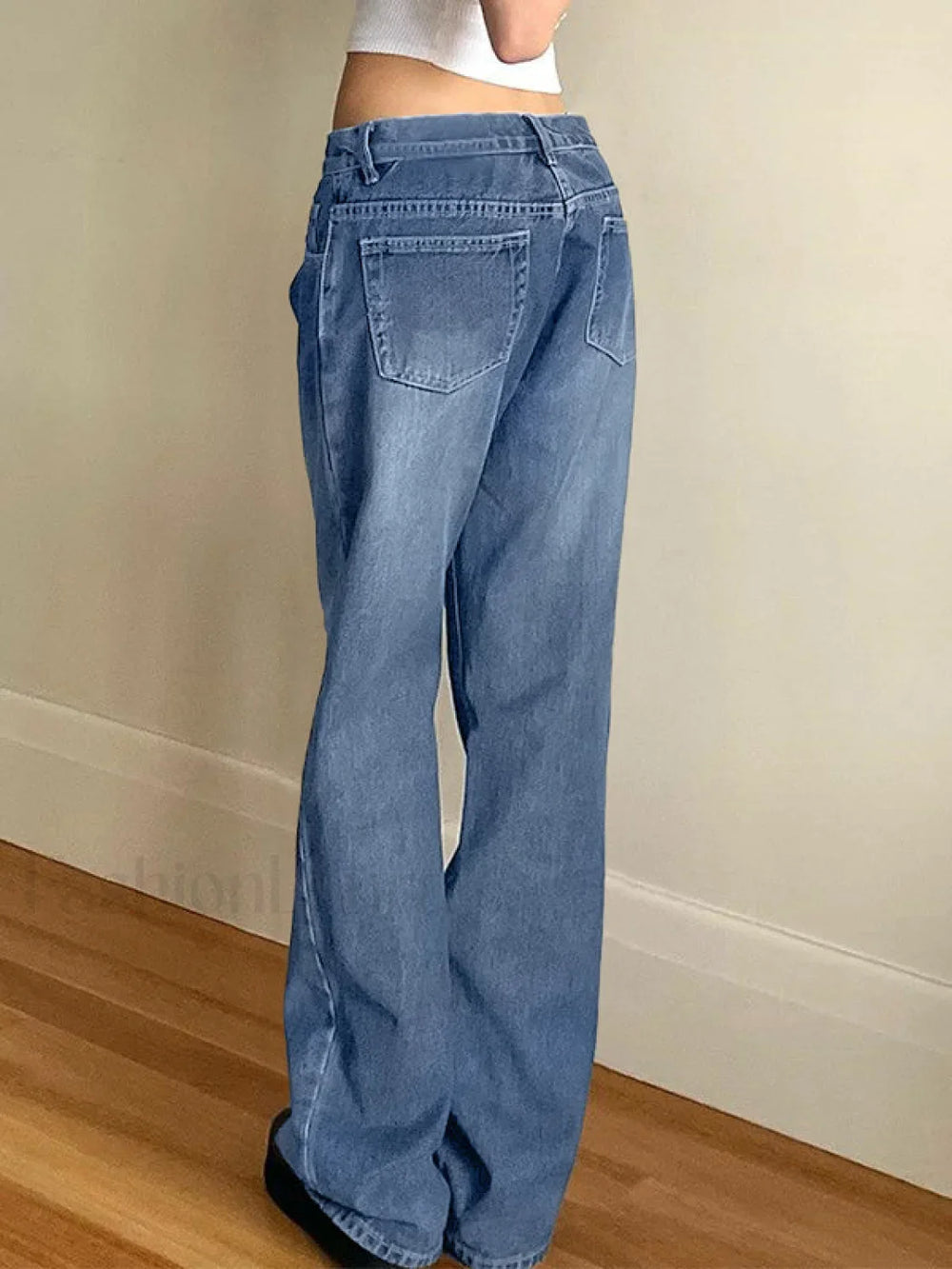 Vintage Blue Wash Boyfriend Jeans Boyfriend Jeans
