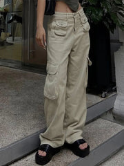 Vintage Khaki Baggy Cargo Jeans Cargo Jeans