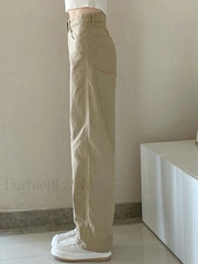 Vintage Khaki Straight Leg Boyfriend Jeans Boyfriend Jeans