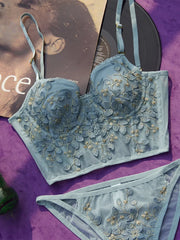 Vintage Lace Embroidery Bustier Corset Top
