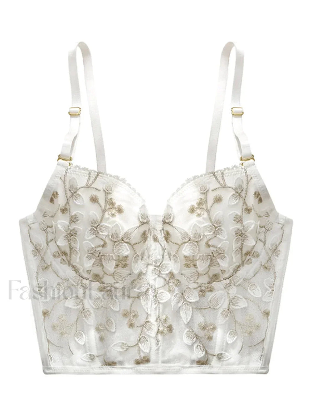 Vintage Lace Embroidery Bustier Corset Top
