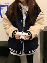 Vintage Patchwork Varsity Jacket Blue / M Jackets