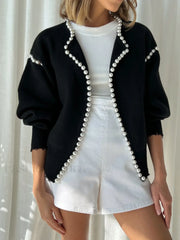 Vintage Pearl Graceful Edge Cardigan Black / XS Sweaters L