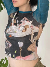 Vintage Printed Y2K Long Sleeve Tee Blue / S Tops&Tees