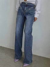 Vintage Wash Denim Trendy Straight Leg Jeans Blue / XS Jeans