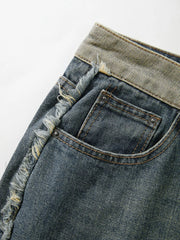 Vintage Wash Distressed Boyfriend Jeans Boyfriend Jeans