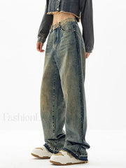 Vintage Wash Distressed Boyfriend Jeans Boyfriend Jeans