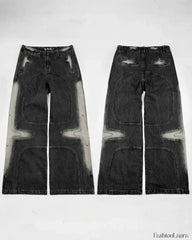 Vintage Washed Baggy Pants for Halloween Style