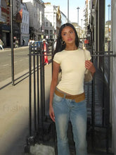 Waist Cinching Bodycon Commuting T Shirt