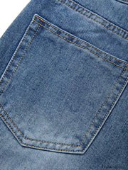 Washed Classic Denim Boyfriend Jeans Boyfriend Jeans