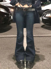 Washed Low Waist Flare Jeans Blue / S Flare Jeans