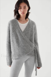 Winter Wool Blend Asymmetrical Cardigan