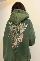 Y2K Style Printed Hooded Hoodie