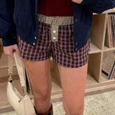 Y2K Vintage Plaid Boxers Short
