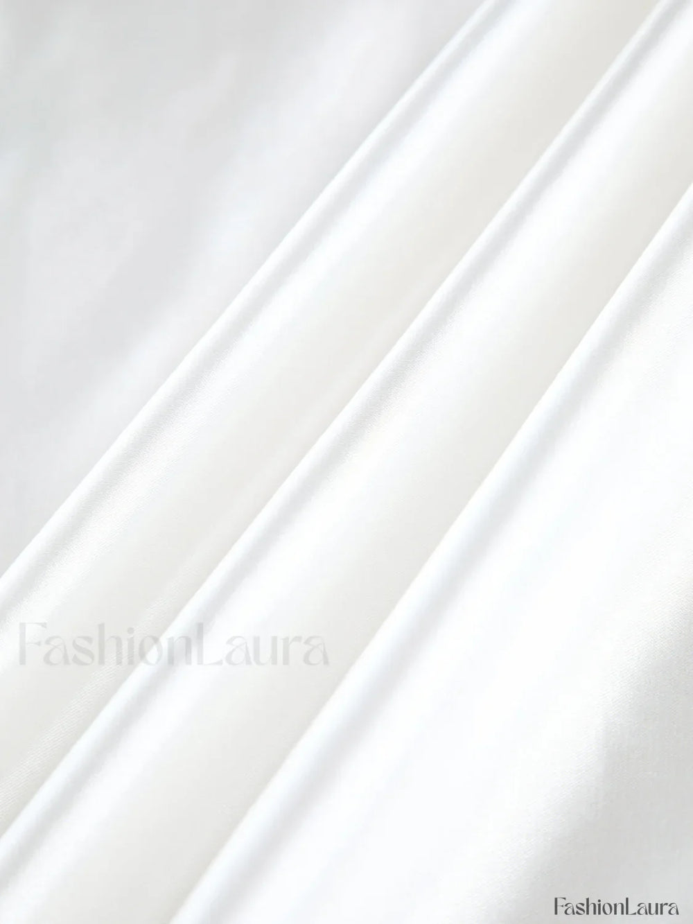 Zippered Satin Graceful A Line Midi Skirt Skirts