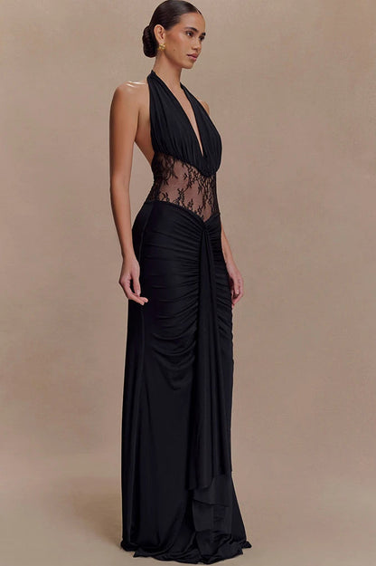 JULISSA MO Patchwork See Through Maxi Dress