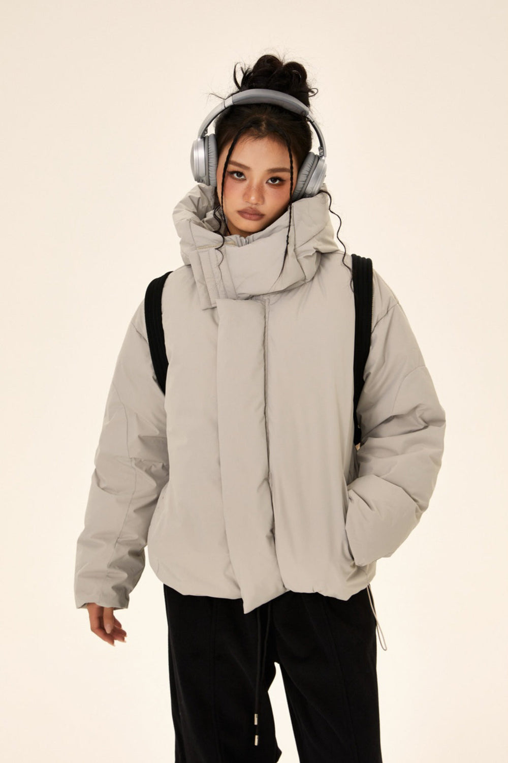 Unisex High Neck Puffer Jacket