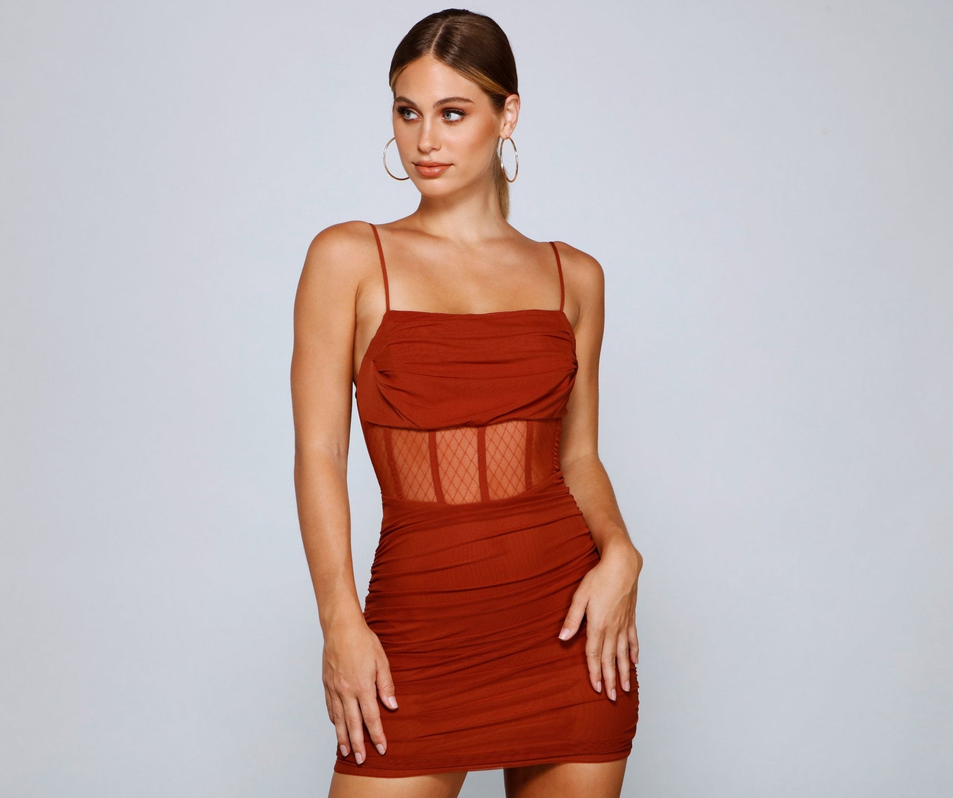 Sheer And Stunning Corset Mini Dress Ins Street