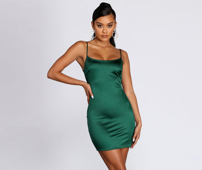 Club Cuts Satin Mini Dress Ins Street
