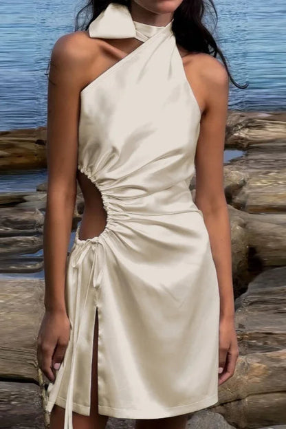 Hollow Out Bow Midi Dress