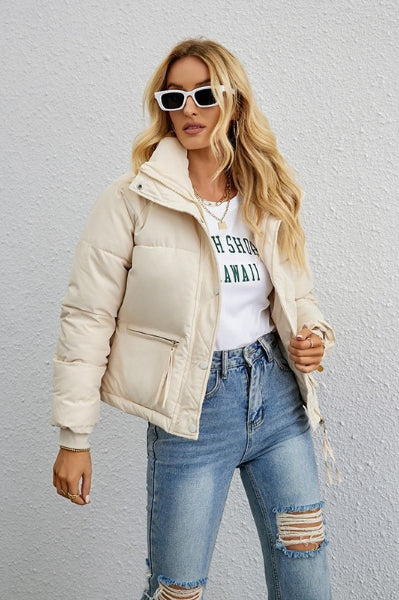Modern Cropped Puffy Puffer Jacket