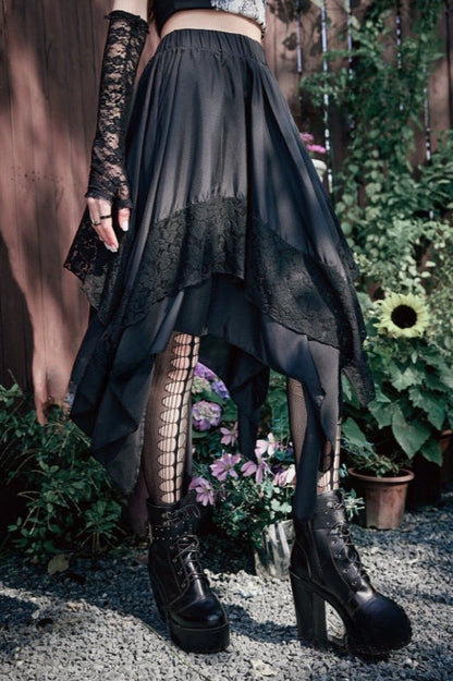 Halloween Gothic Punk Lace Skirt