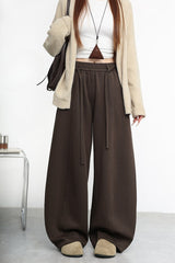 Fleece Lined Curved High Waist Knit Pants