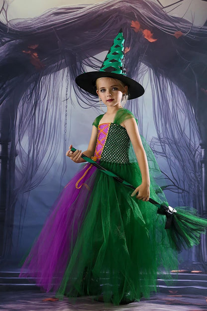 Funky Witch Dress Kid Halloween Costume