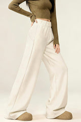 High Waist Narrow Leg Knit Pants