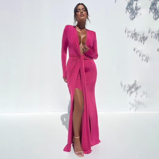 Norma Maxi Dress -  Rose Red