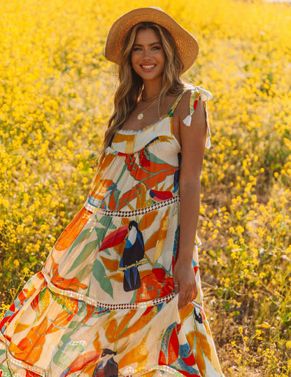 Baja California Crochet Tiered Maxi Dress - FINAL SALE