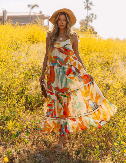 Baja California Crochet Tiered Maxi Dress - FINAL SALE