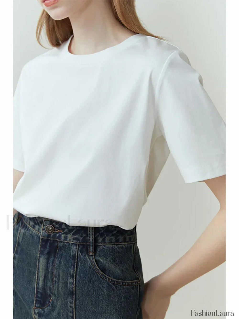 100% Cotton Straight White Black T Shirt