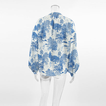Dreamy Florals Shirt - Blue