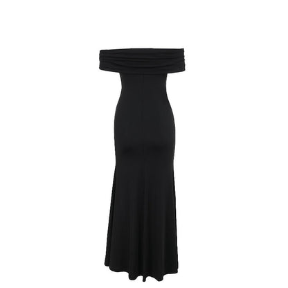 Showstopper Slit Dress-Black