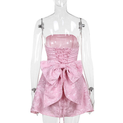 Antalya Mini Dress-Pink