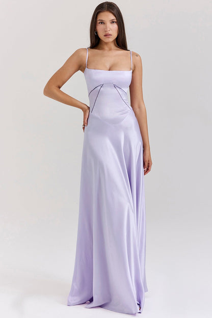 Elegant Cami Backless Maxi Party Dress