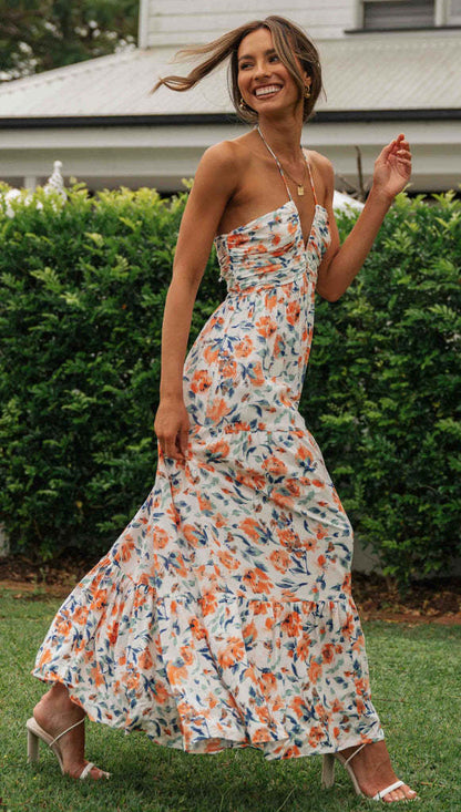 River Maxi Dress - Orange