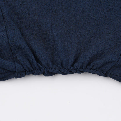 Cosmic Elegance V Neck Dress - Blue