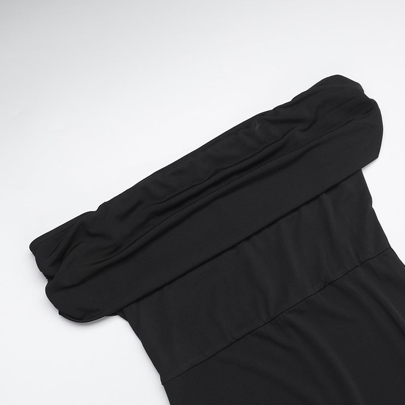 Showstopper Slit Dress-Black