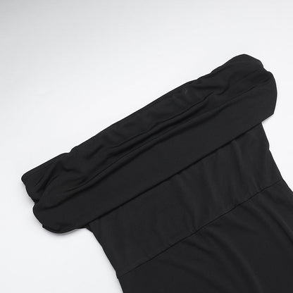 Showstopper Slit Dress-Black