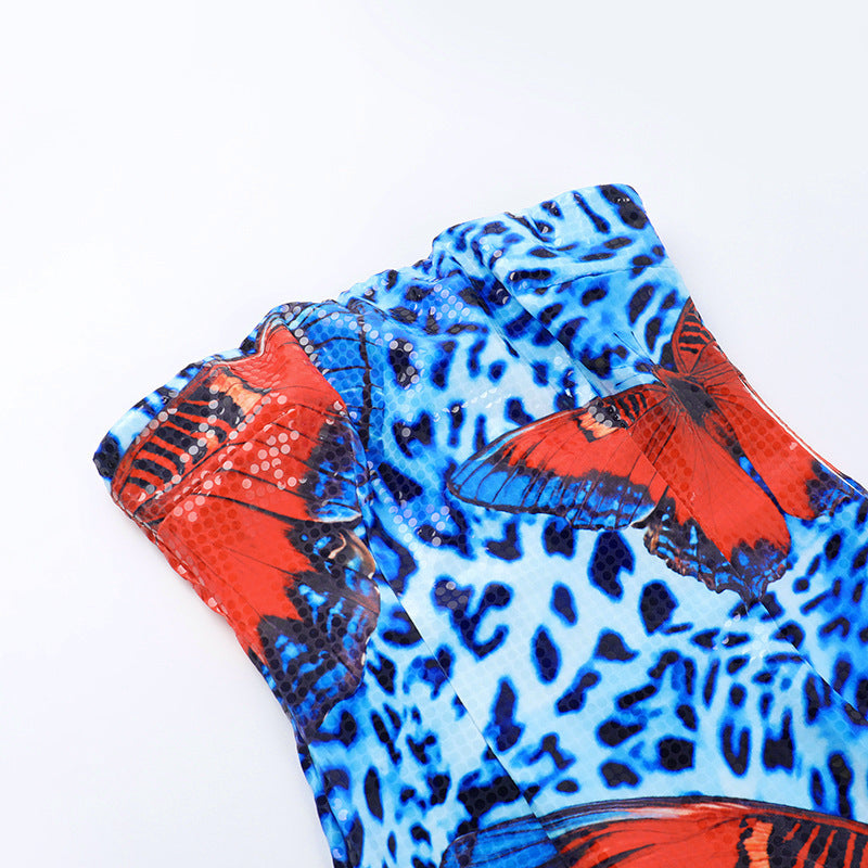 Carlini Mini Dress-Blue