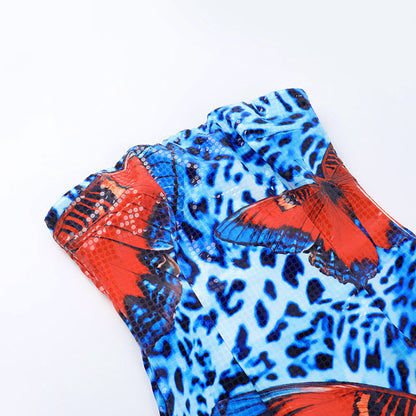 Carlini Mini Dress-Blue