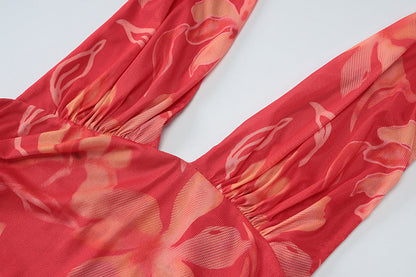 Rebus Maxi Dress - Red