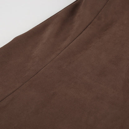 Mireya Midi Skirt - Brown